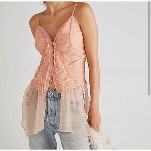 Free People Tops Free People Leah Chiffon Tunic size m